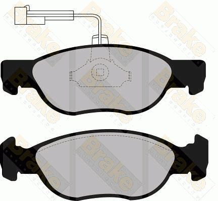 BRAKE ENGINEERING Комплект тормозных колодок, дисковый тормоз PA1111